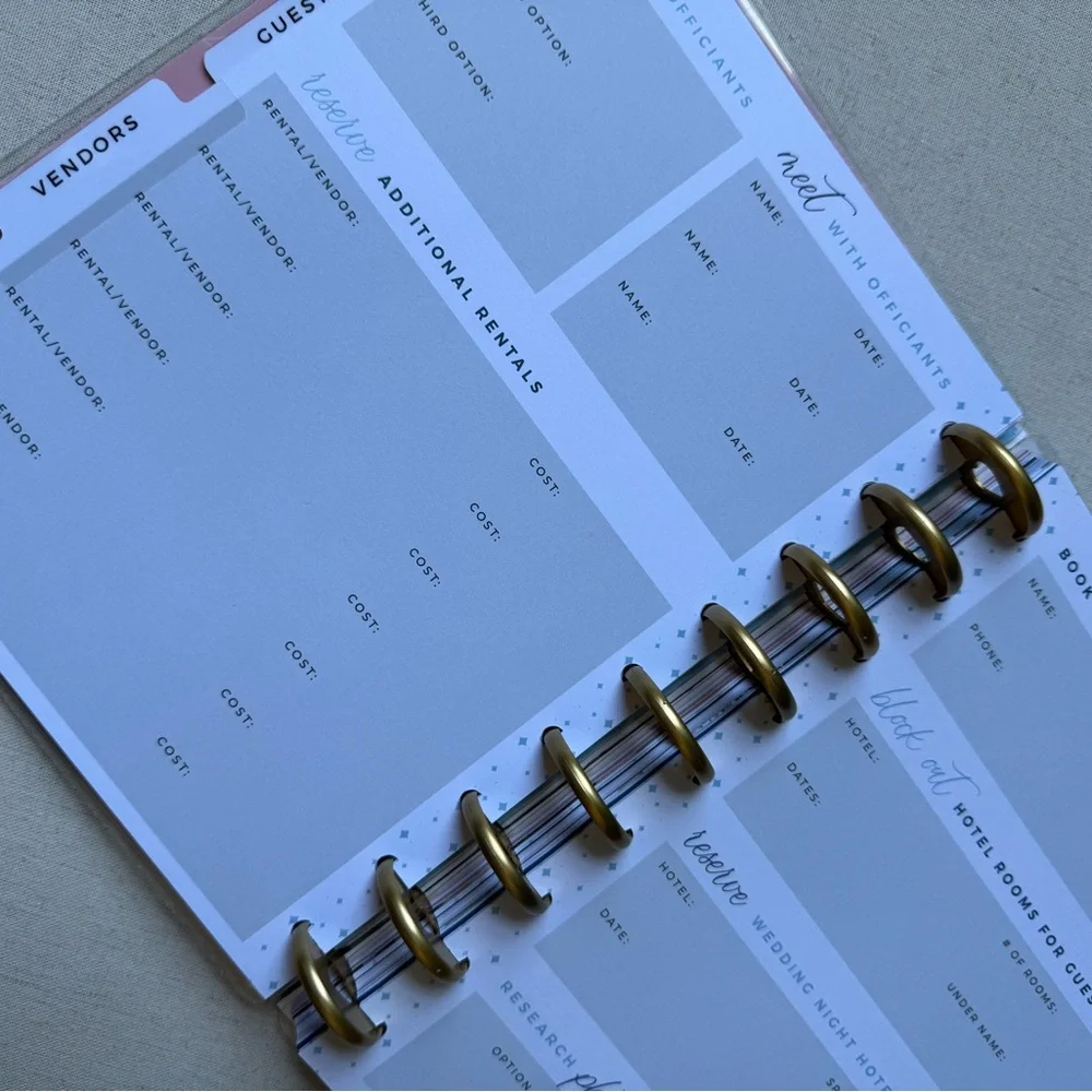 🆕 Happy Planner Undated Wedding Planner and Organizer